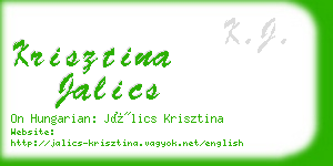 krisztina jalics business card